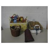 Lot Of Assorted Baskets & Plush