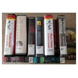 Box Lot of Audio Books, 1 VHS Tape