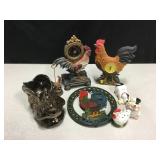 Roosters, Dogs & Chicken Decor Lot