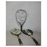 Racquetball Racket & 2 Tennis Racquets