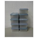 9 Small Sterlite Lidded Tubs