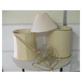 3 Lamp Shades, Bamboo Cane & Bingo Squirrel Cage