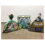 2 Half Bags Of Bird Seed & 2 Watering Aqua Globes