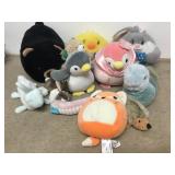 Plush Animal Lot Rabbits Penguins Etc