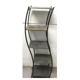 Solid Steel Wavy 5 Metal Shelf Garage Shelf