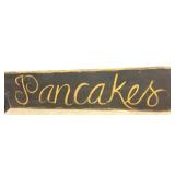 Hand Painted Wood Breakfast Pancakes Sign