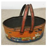 Antique 1920s Art Deco Metal Lunch Box AS Seen