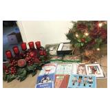 Fancy Golden Sleigh & Candle Centerpiece & More