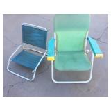 Vintage Fold Up Pool Side Chairs