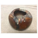 Vtg Turned Termite Mesquite Wood Bowl TEXAS 5"
