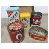 Vtg Collectibel Metal Kitchen Tins Saltines Ham Et