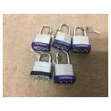 5 Locks Keyed Different All New