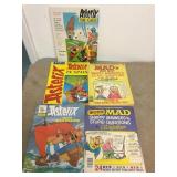 Vtg Mad Magazine Books & Asterix French Comics