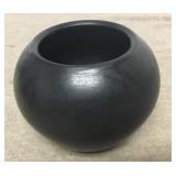 5" Studio Pottery Black Bowl SIgned RM USA
