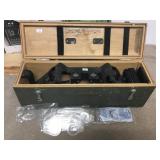 1940s Us Army Stereoscopic Map Viewer W/Wood Case