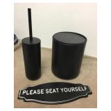 Lavatory Accessories Lot Trash Can Sign Etc