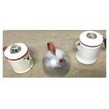 Antique Enamel Ware Camping Coffee Pots & Kettle