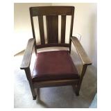 Antique Vintage Solid Oak or Maple Rocking Chair