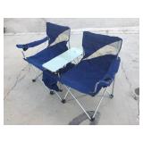 North Point Portable Double Camping Chair W/Table