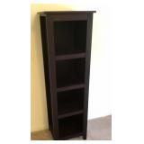 Espresso 4 Hole Cubby Storage Display Cabinet