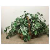 Large Faux House Plant In Basket