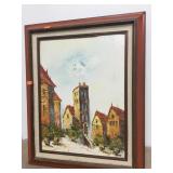 Mid Century  Signed Oil On Canvas Painting