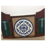 New Dartboard English Cricket &Bullseye Wall Mount