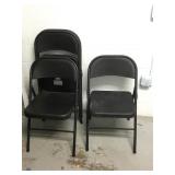 Like New Black Cosco Folding Metal Chairs Set Of 4
