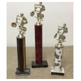 Lot OF 3 Vintage BMX Bike Riding ABQ Trophies