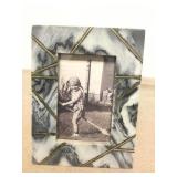 Marble Granite Stone Brass Inlay Photo Frame