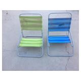 Vintage Low Boy Fold Up Pool Side Beach Chairs