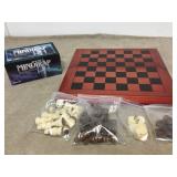 Wood Chess Checker Set & Mindtrap Game
