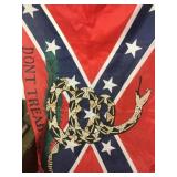 Dont Tread On me Rebel Flag Used Thin Nylon 3x5