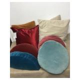 Large Lot Of Velvet Throw Pillows