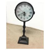 Two Sided Pedestal Train Station Clock Works