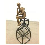 Rare Modern Absract Thinker Stuck Cubicle Art Piec