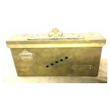 Very Rare English Brass Queens Crown Mailbox