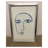 Signed Picasso Style Blueface Artwork