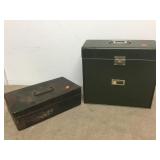 Vtg Army Military Lock Boxes NO Keys File Cabinet