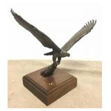 Bronzed Brass 8" Wide Flying Eagle Desktop Mount