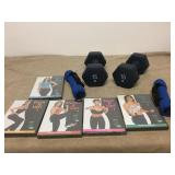 Workout dvds & Weight Sets