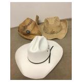 Lot Of 4 youth Size Small Cowboy Hats