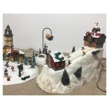 Animated Mr Christmas Ski Lodge And Skating Rink
