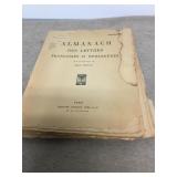 Antique 1924 French Almanac Book NO COVER