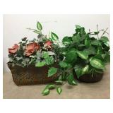 Metal Pot Fake House Plants
