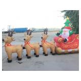 Huge 16 Foot Santa Clause Sleigh Inflatable