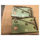 2 Hold All Wall Mount Scrollwork 12" Brackets