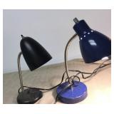 2 Metal Adjustable Chrome Neck Lamps