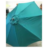 9 foot Tall Turquoise Blue Patio Umbrella READ
