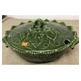 Vtg Olfaire Portugal Leaf Pattern Majolica Bowl